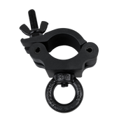 SHOWGEAR 50 mm Half Coupler + Eye SWL: 340 kg - aluminium - black SWL: 340 kg - alluminio - nero