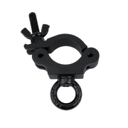 SHOWGEAR 50 mm Half Coupler + Eye SWL: 230 kg - aluminium - black SWL: 230 kg - alluminio - nero