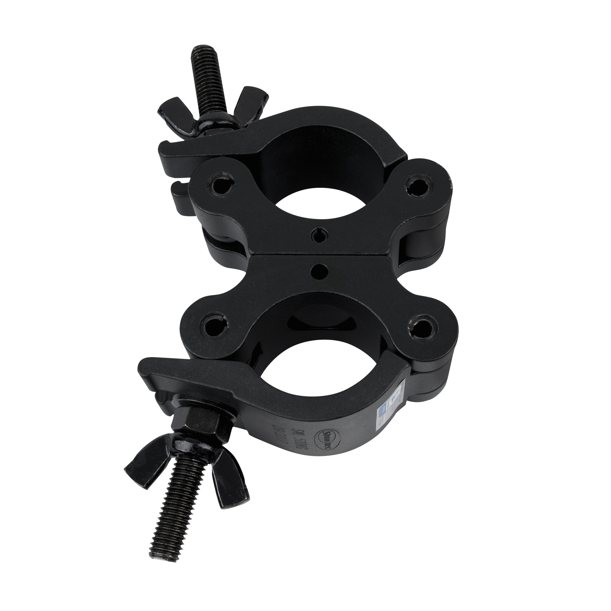 SHOWGEAR 50 mm Swivel Coupler SWL: 500 kg - aluminium - black SWL: 500 kg - alluminio - nero