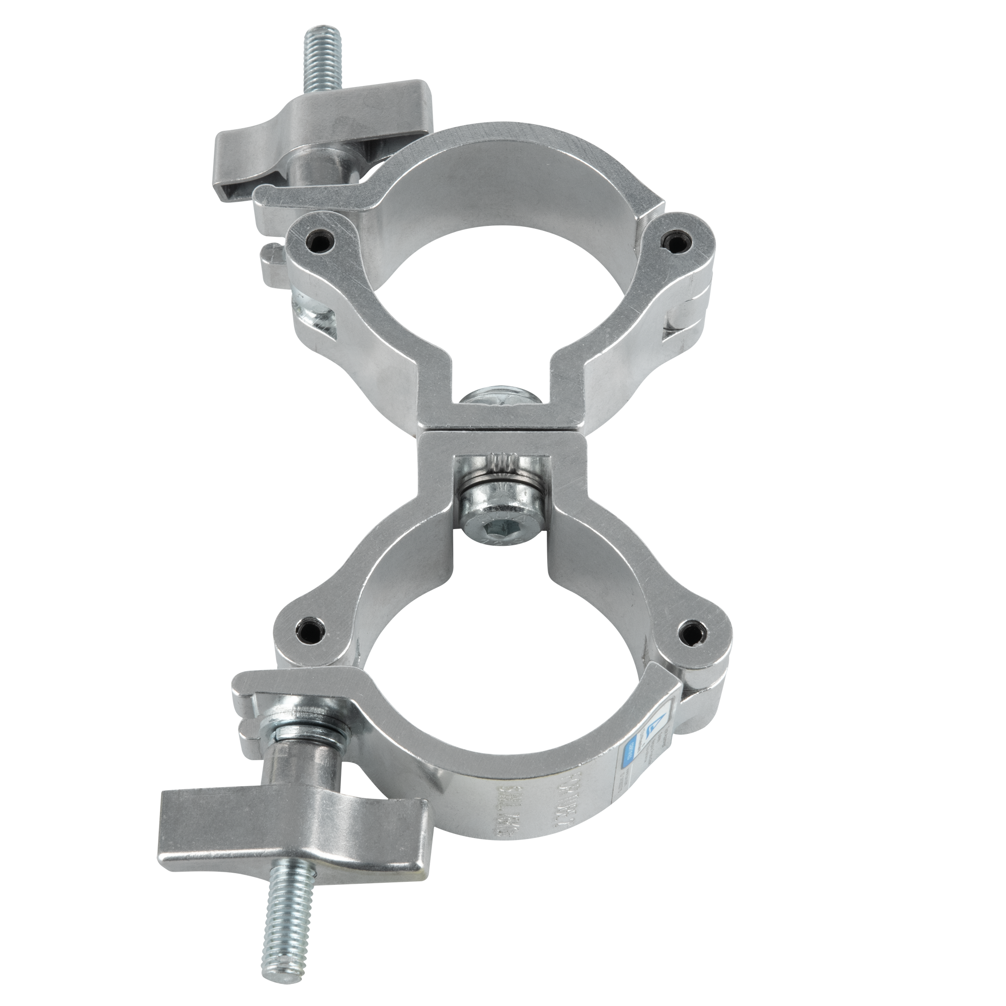 SHOWGEAR Compact Swivel Coupler WLL: 75 kg - aluminium - silver CARICO DI LAVORO SICURO (WLL): 75 kg - alluminio - argento