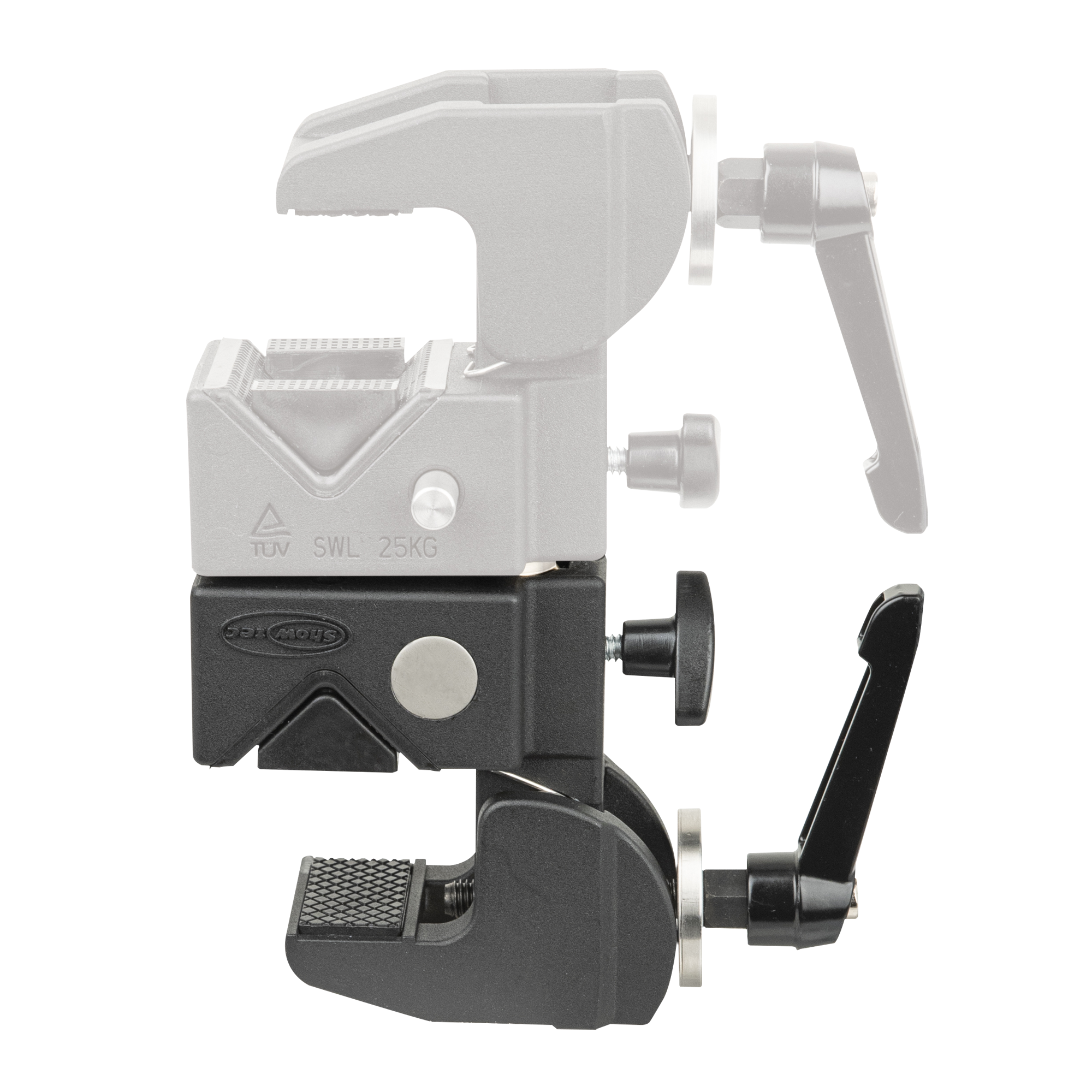 SHOWGEAR 10-55 mm Multigrip Clamp SWL: 25 kg - black - TÜV SWL: 25 kg - nero - TÜV