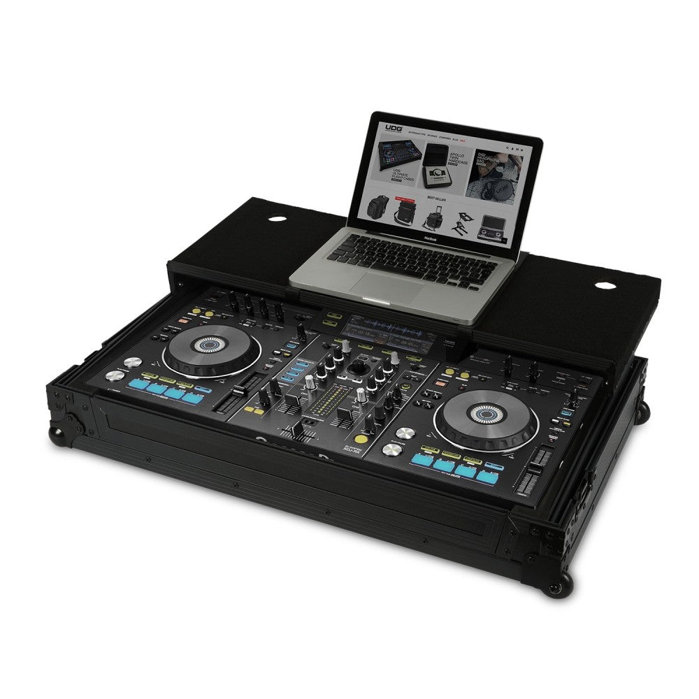 UDG ULTIMATE FLIGHT CASE PIONEER XDJ-RX BLACK PLUS FLIGHT CASE PROFESSIONALE + LAPTOP COLORE NERO U91015BL