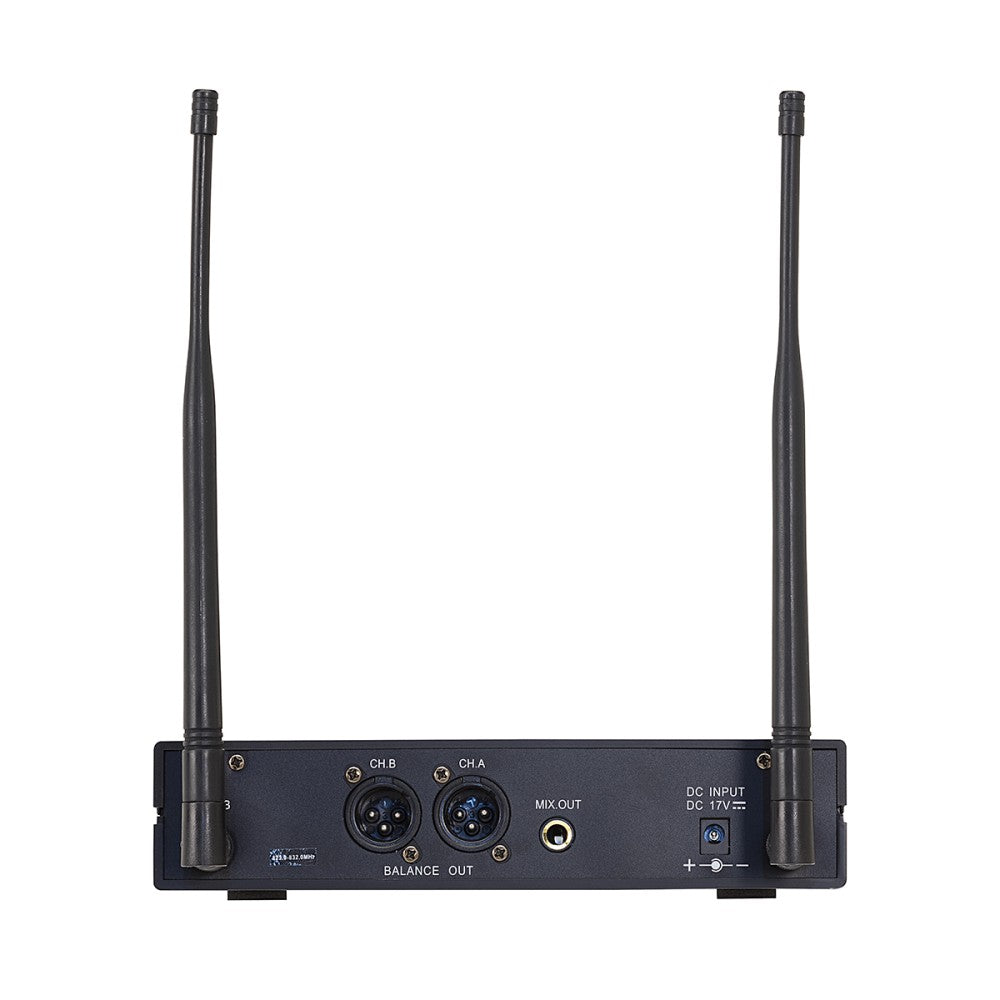 WIRELESS MICROPHONE. TRUE DIVERSITY DUAL UHF SOUNDSATION WF-U2300HH 2 HANDHELD TRANSMITTERS 823-832MHz