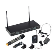 RADIOMIC. TRUE DIVERSITY UHF DOPPIO SOUNDSATION WF-U2600HP 1 TX MANO, 1 TASC+HEADSET 823-832MHz