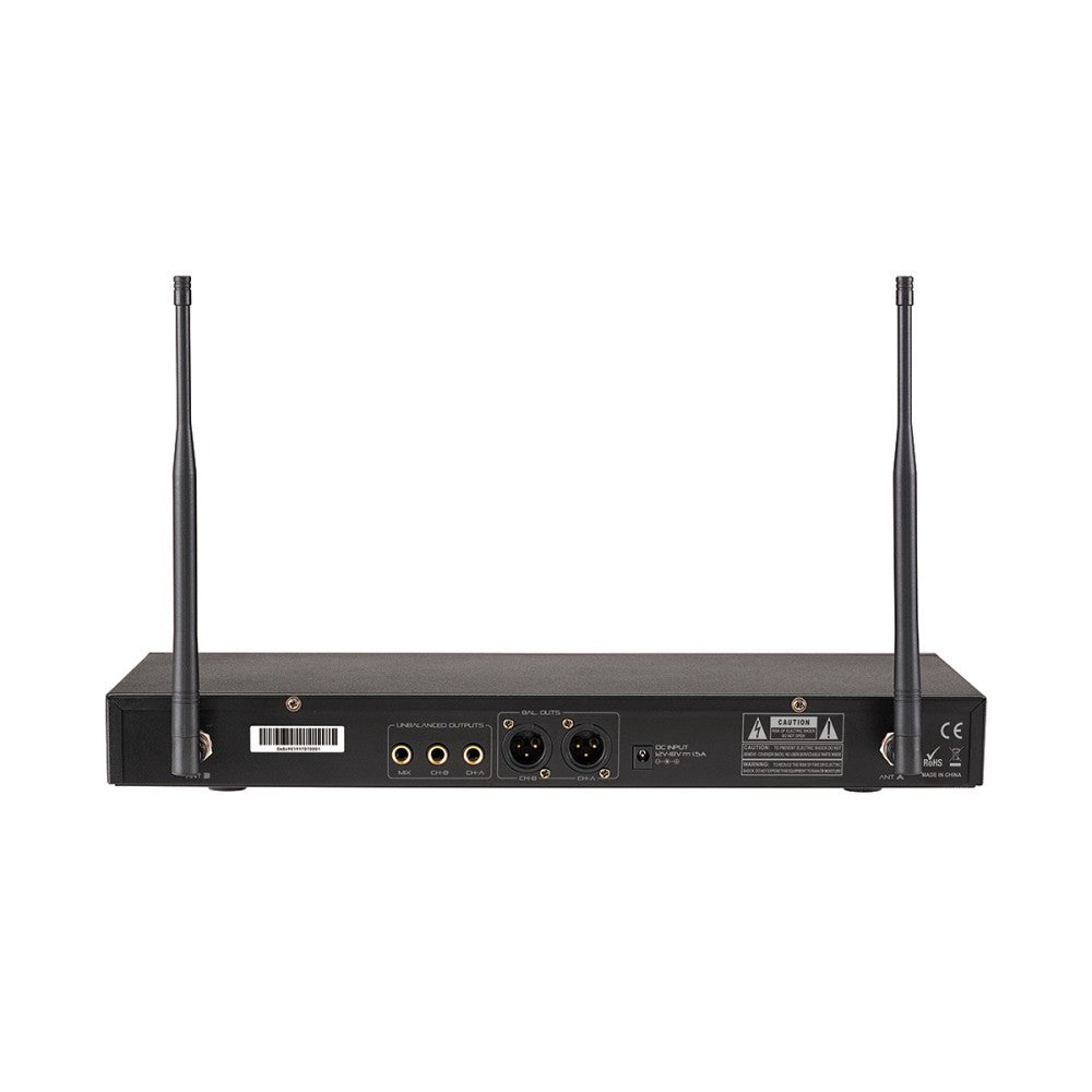 RADIOMIC. TRUE DIVERSITY UHF DUAL SOUNDSATION WF-U2600HP 1 HANDHELD TX, 1 BODYPACK+HEADSET 823-832MHz