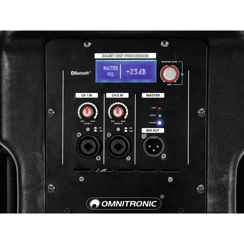 OMNITRONIC XKB-212A DIFFUSORE ATTIVO A 2 VIE DA 12" CON BLUETOOTH