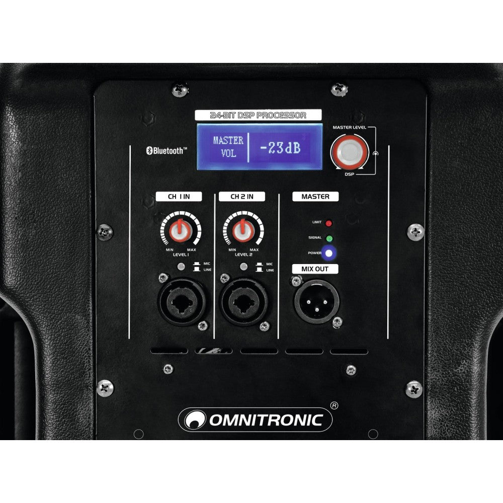 OMNITRONIC XKB-215A DIFFUSORE ATTIVO A 2 VIE DA 15" CON BLUETOOTH