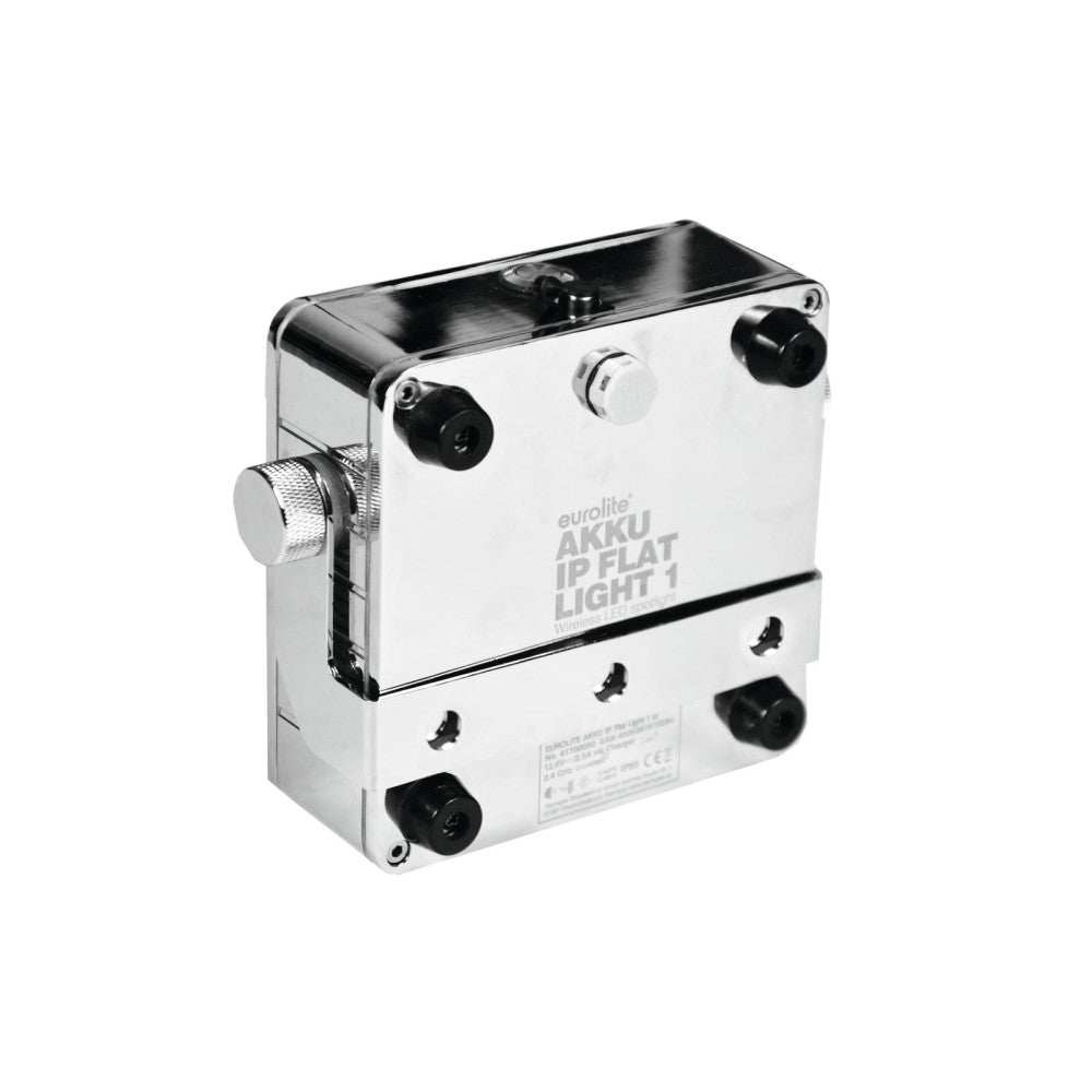 EUROLITE AKKU Flat Light 1 battery spotlight IP65 chrome