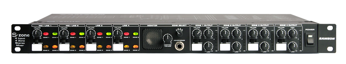 SAMSON S-ZONE - Mixer Stereo - 4 Zone - 4 Canali