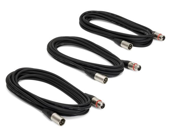 SAMSON MC18 - Cavo XLR per Microfono - 5,5 mt. - Set 3 pezzi