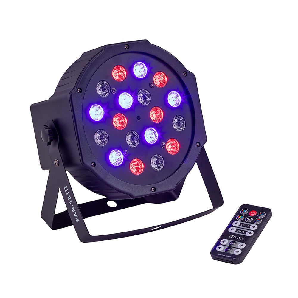 SOUNDSATION PAR-181R PAR LED 18X1W RGB CON TELECOMANDO