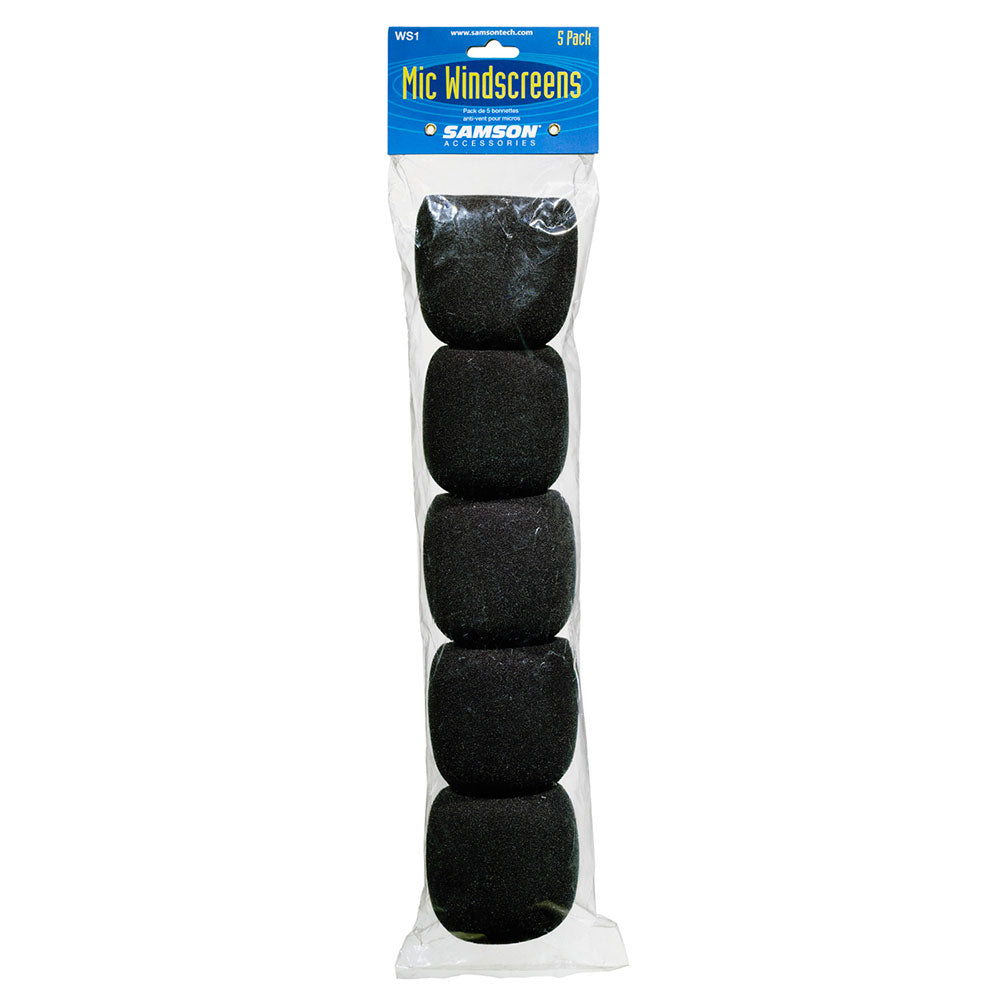 SAMSON WS1 - spugna Anti-vento - 5 pezzi - Neri