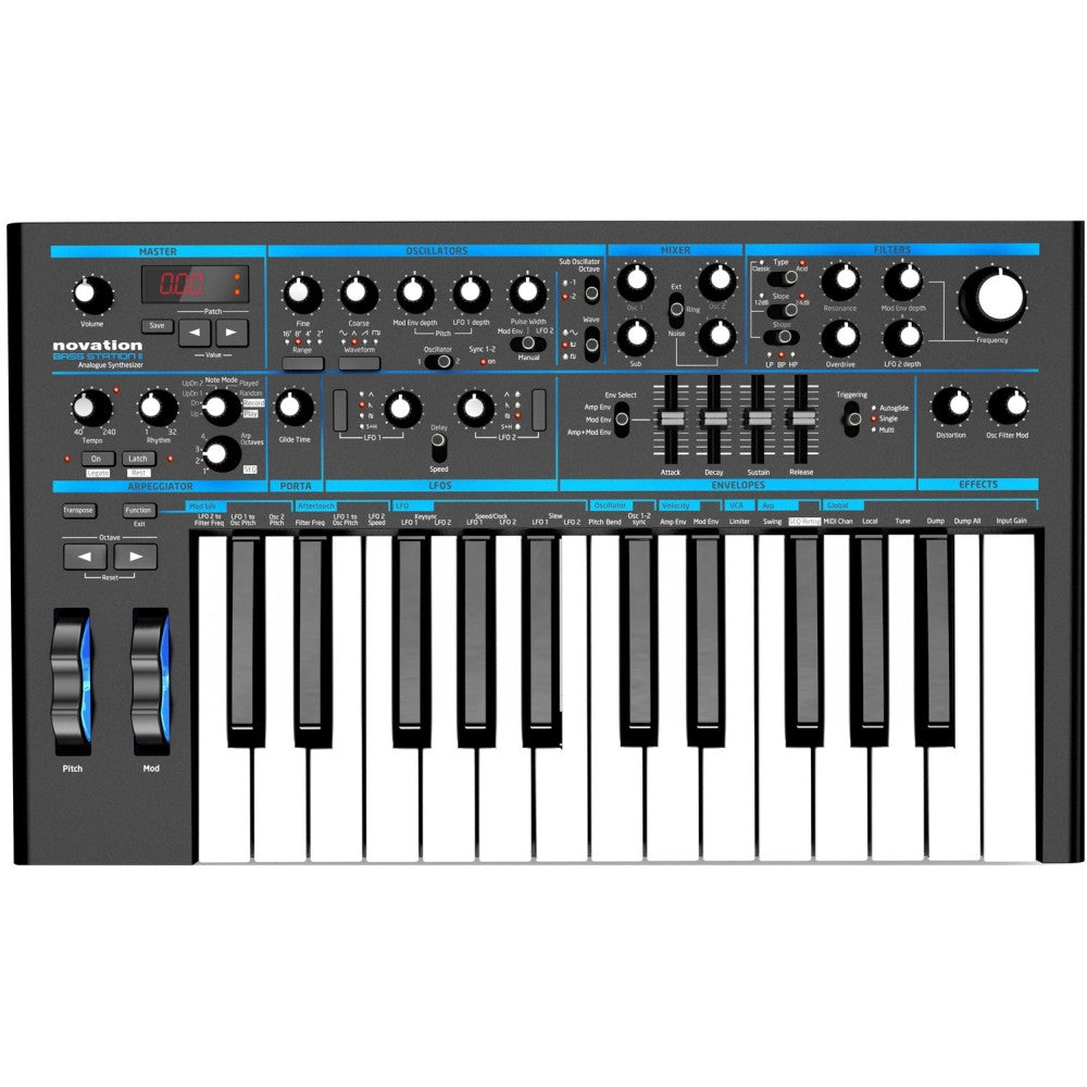 NOVATION Bass Station II Synth Analogico dedicato ai suoni di basso