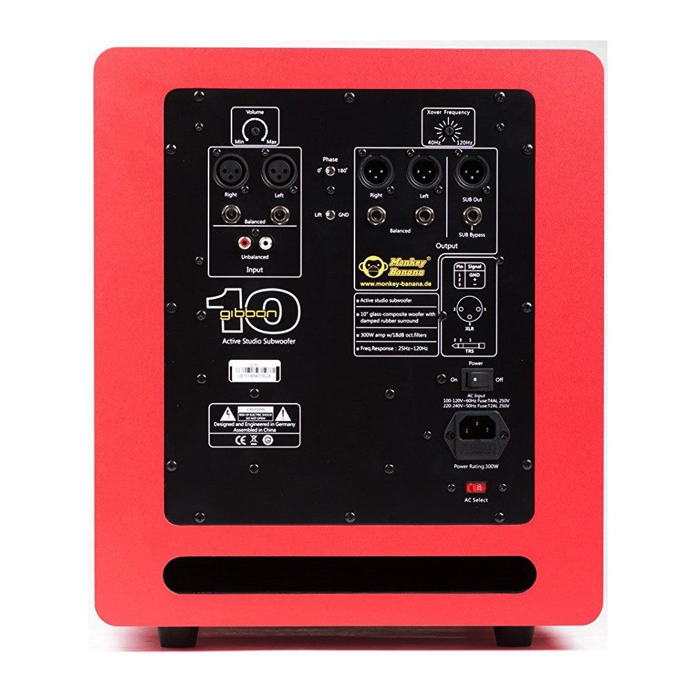 MONKEY BANANA Gibbon 10 Subwoofer Red