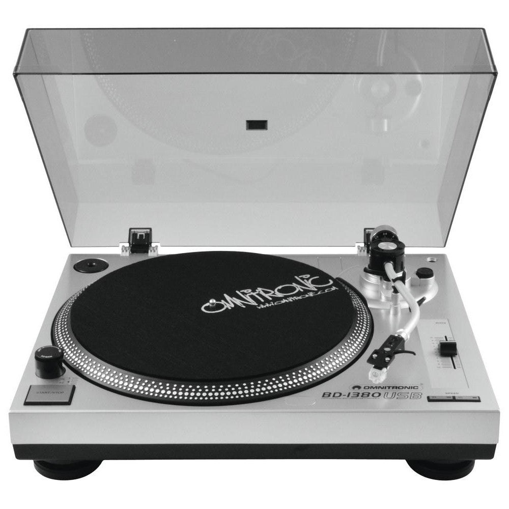 OMNITRONIC BD-1380 USB Giradischi da dj a trasmissione a cinghia