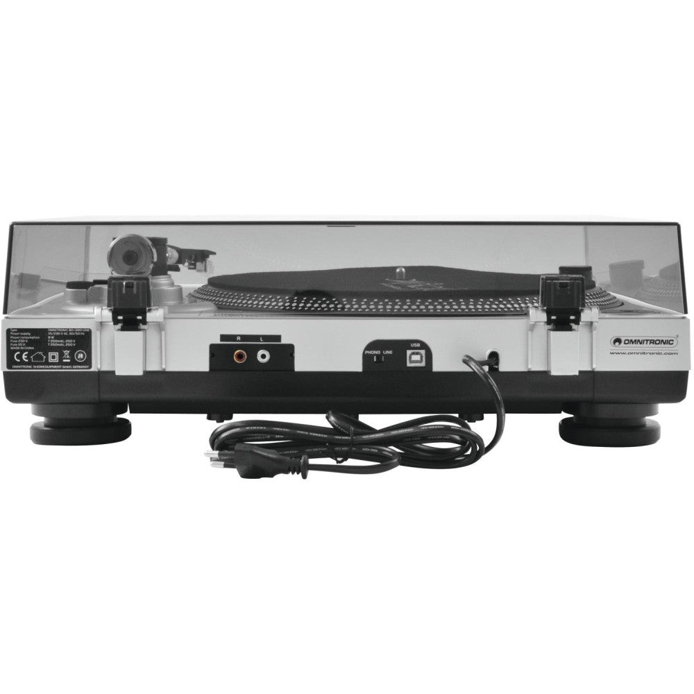 OMNITRONIC BD-1380 USB Giradischi da dj a trasmissione a cinghia