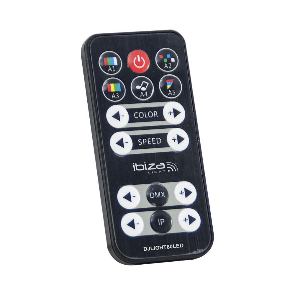 IBIZA DJLIGHT80LED kit con Supporto per luci e 4 led par 12 X 1W RGBW