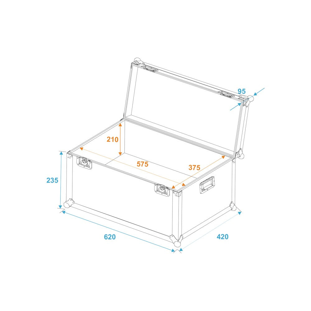 ROADINGER Flight Case Universale 60x40x30cm