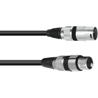 OMNITRONIC cable XLR 3pin 3m bk CABLE BALANCEADO XLR de 3m