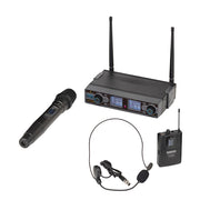 RADIOMIC. DIGITALE DOPPIO UHF SOUNDSATION WF-D290HP 1TX MANO + 1TASC. HEADSET 823-832MHz