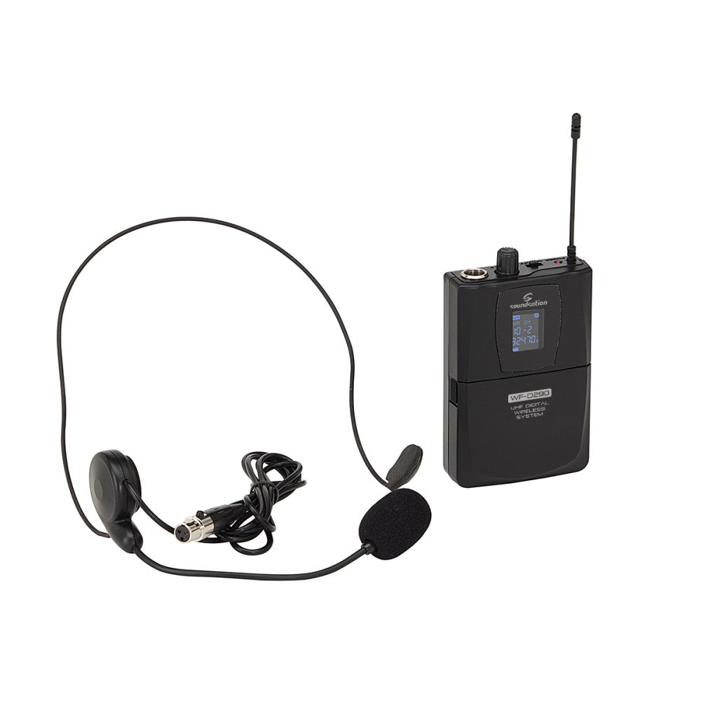 RADIOMIC. DIGITAL DUAL UHF SOUNDSATION WF-D290HP 1 HANDHELD TX + 1 BODYPACK TX HEADSET 823-832MHz