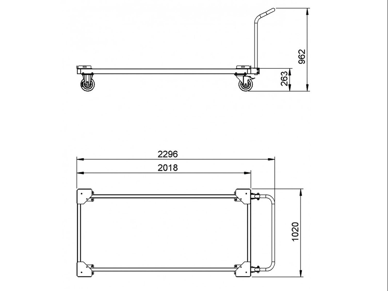 ALUTRUSS BE-1WG Transport trolley