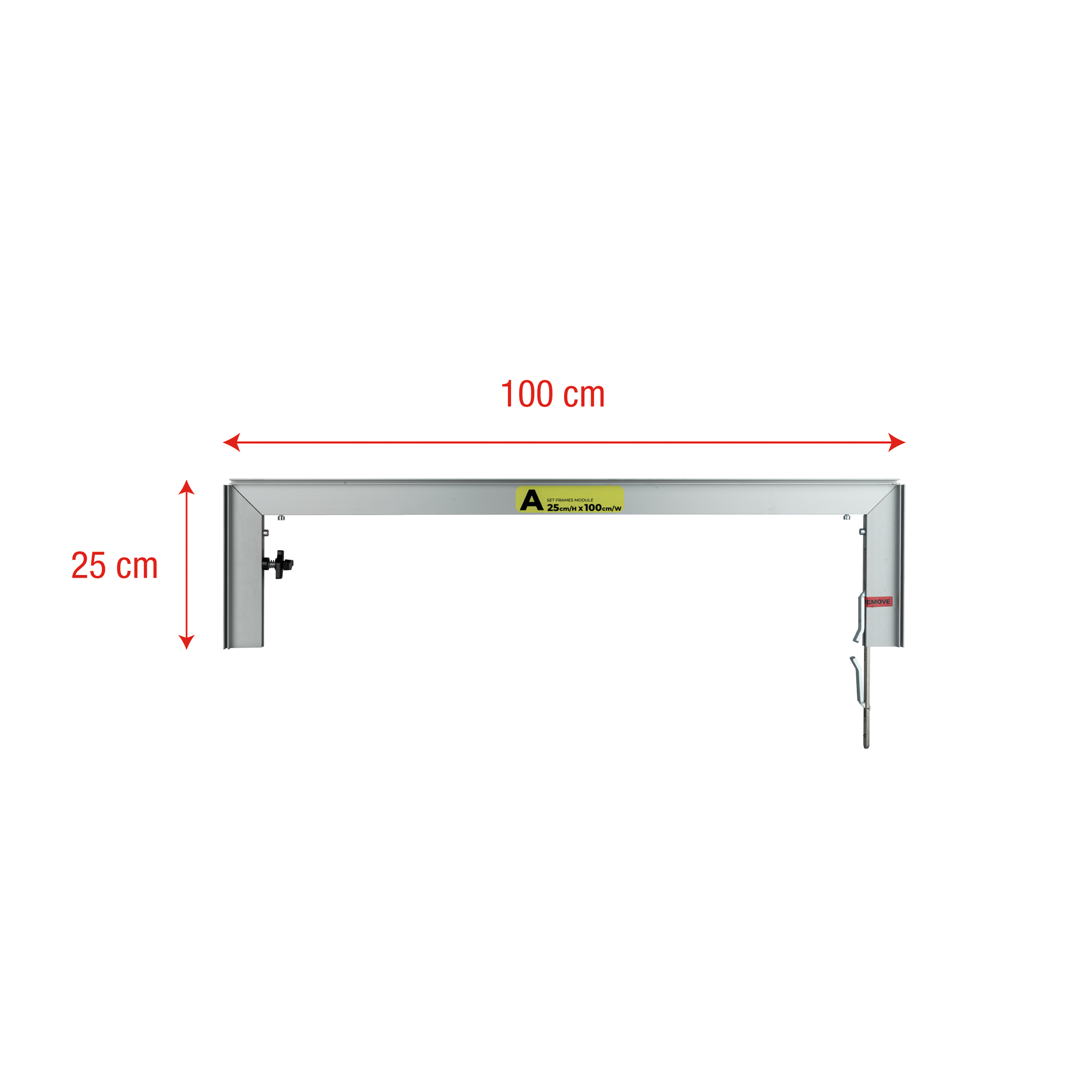 WENTEX SET Frame - A Module 25 x 100 cm (H x W) 25 x 100 cm (A x L)