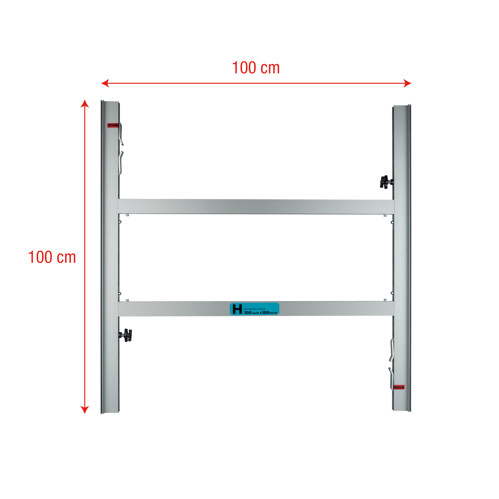 WENTEX SET Frame - H Module 100 x 100 cm (H x W) - extension piece 100 x 100 cm (A x L) - pezzo di estensione