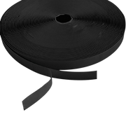 SHOWGEAR Hook and Loop Tape - Hook Side Black - 20 mm x 25 m - self-adhesive Negro - 20 mm x 25 m - autoadesivo