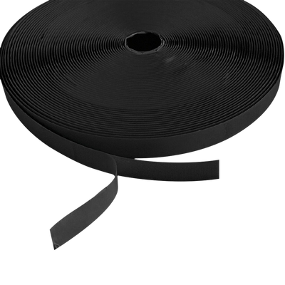 SHOWGEAR Hook and Loop Tape - Hook Side Black - 20 mm x 25 m - self-adhesive Negro - 20 mm x 25 m - autoadesivo