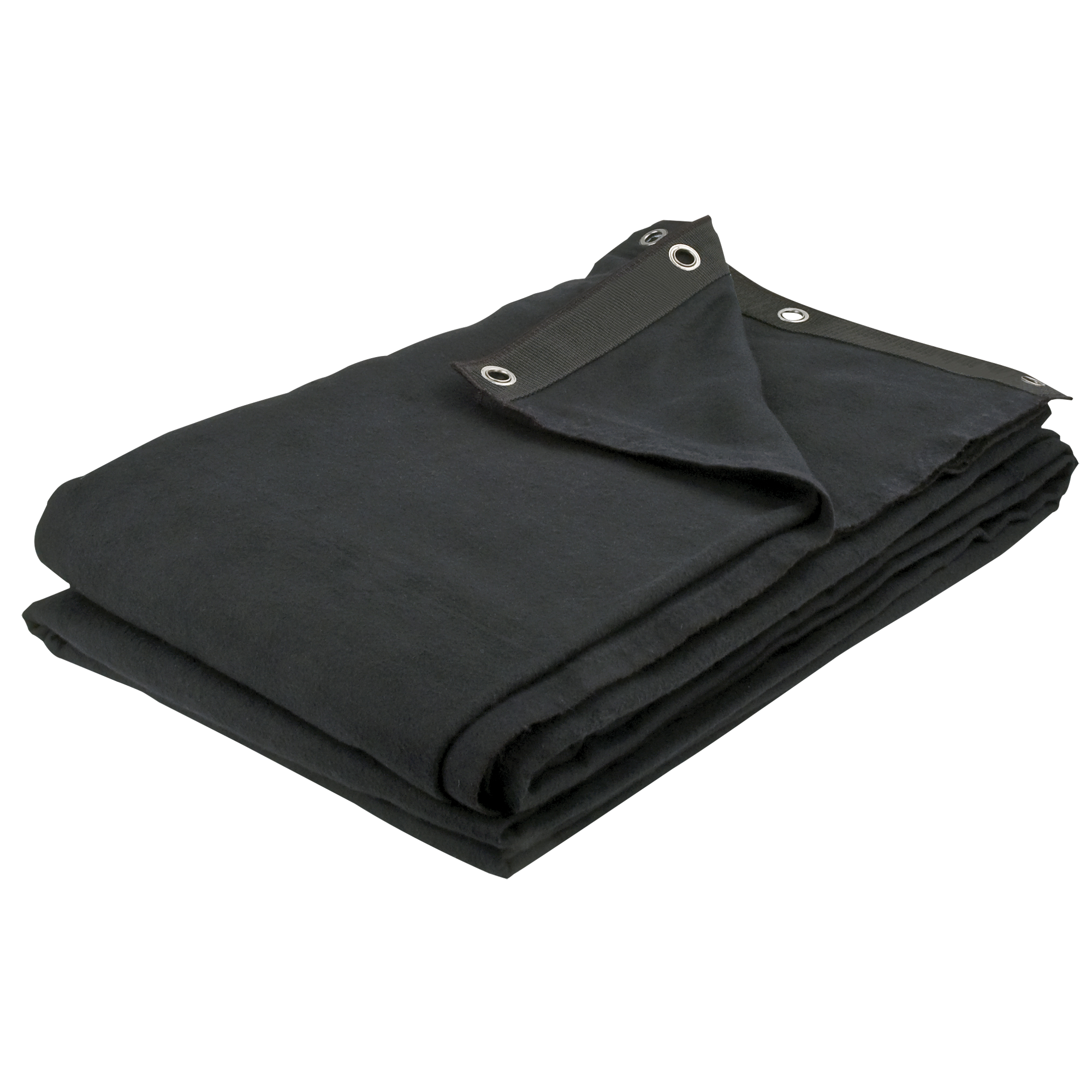 SHOWGEAR Backdrop Dekomolton 160 g/m² Black - 600 x 300 cm (W x H) Colore nero - 600 x 300 cm (l x L)
