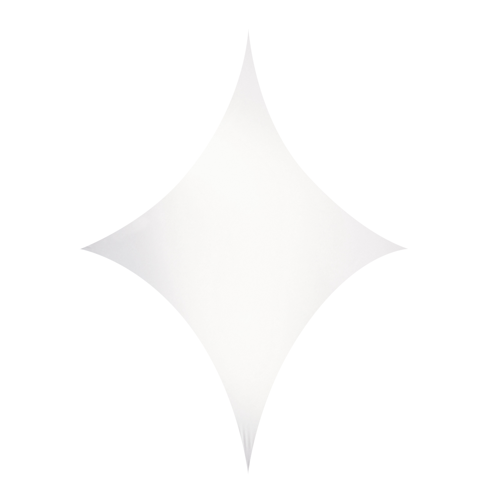 WENTEX Stretch Shape Diamond Large White 2.5 m (W) - 3.75 m (H) 375cm x 250cm, colore bianco