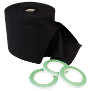 SHOWGEAR Deko Molton 160 g/m² Bolt 0,2m, 30m Nero - 0,2 x 30 m (L x L)
