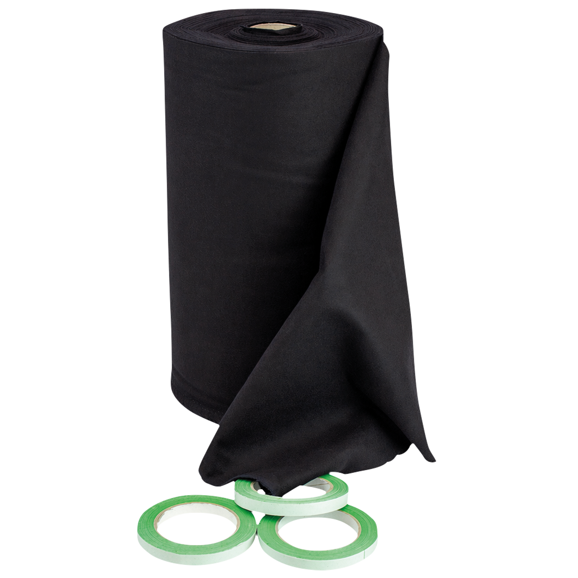 SHOWGEAR Deko Molton 160 g/m² Bolt 0,4m, 30m Nero - 0,4 x 30 m (L x L)