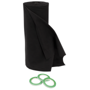 SHOWGEAR Deko Molton 160 g/m² Bolt 0,6m, 30m Nero - 0,6 x 30 m (L x L)