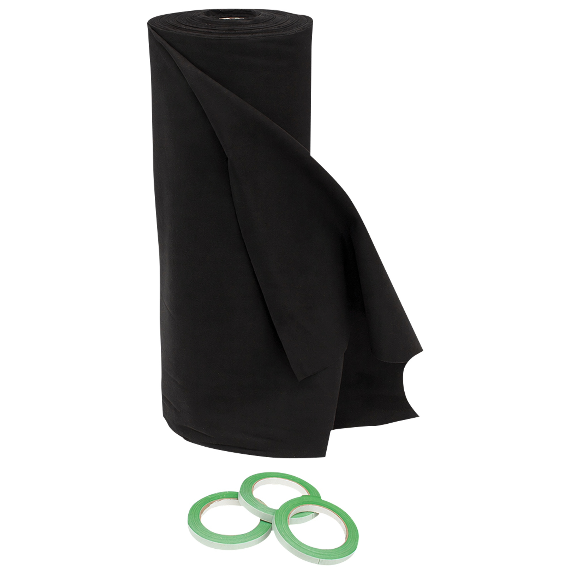 SHOWGEAR Deko Molton 160 g/m² Bolt 0,6m, 30m Nero - 0,6 x 30 m (L x L)