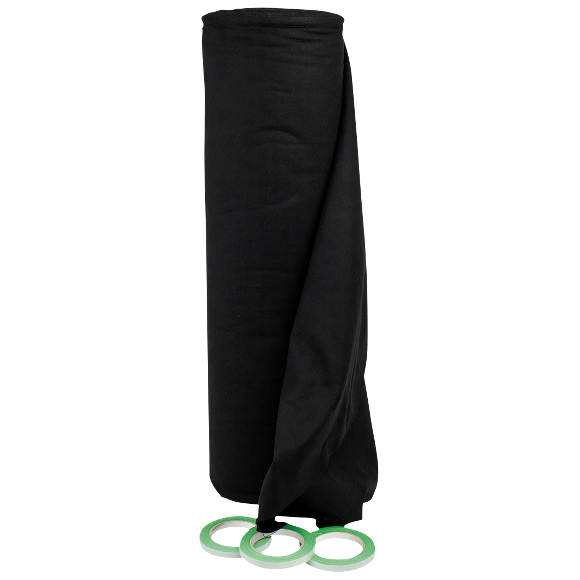 SHOWGEAR Deko Molton 160 g/m² Bolt 0,8m, 30m Nero - 0,8 x 30 m (L x L)