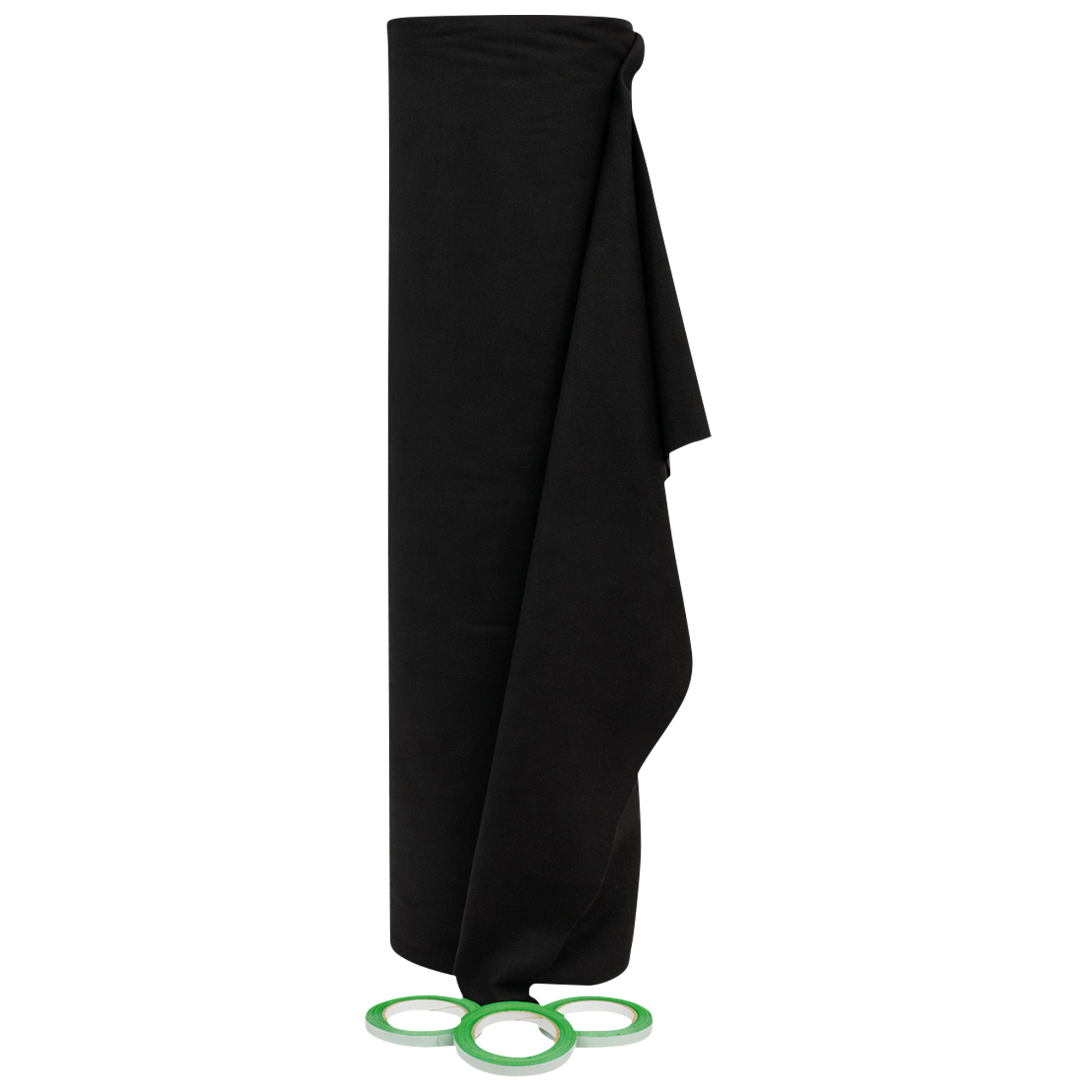 SHOWGEAR Deko Molton 160 g/m² Bolt 1m, 30m Nero - 1,0 x 30 m (L x L)