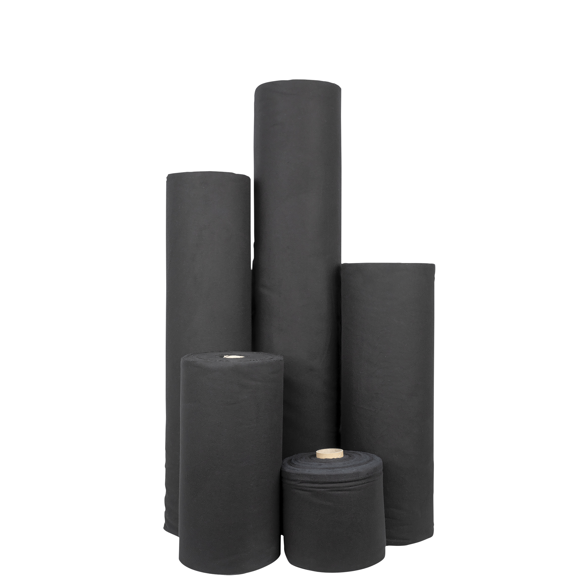 SHOWGEAR Deko Molton 160 g/m² Bale 1m, 60m Colore nero - 1,00 x 60 m (l x L)