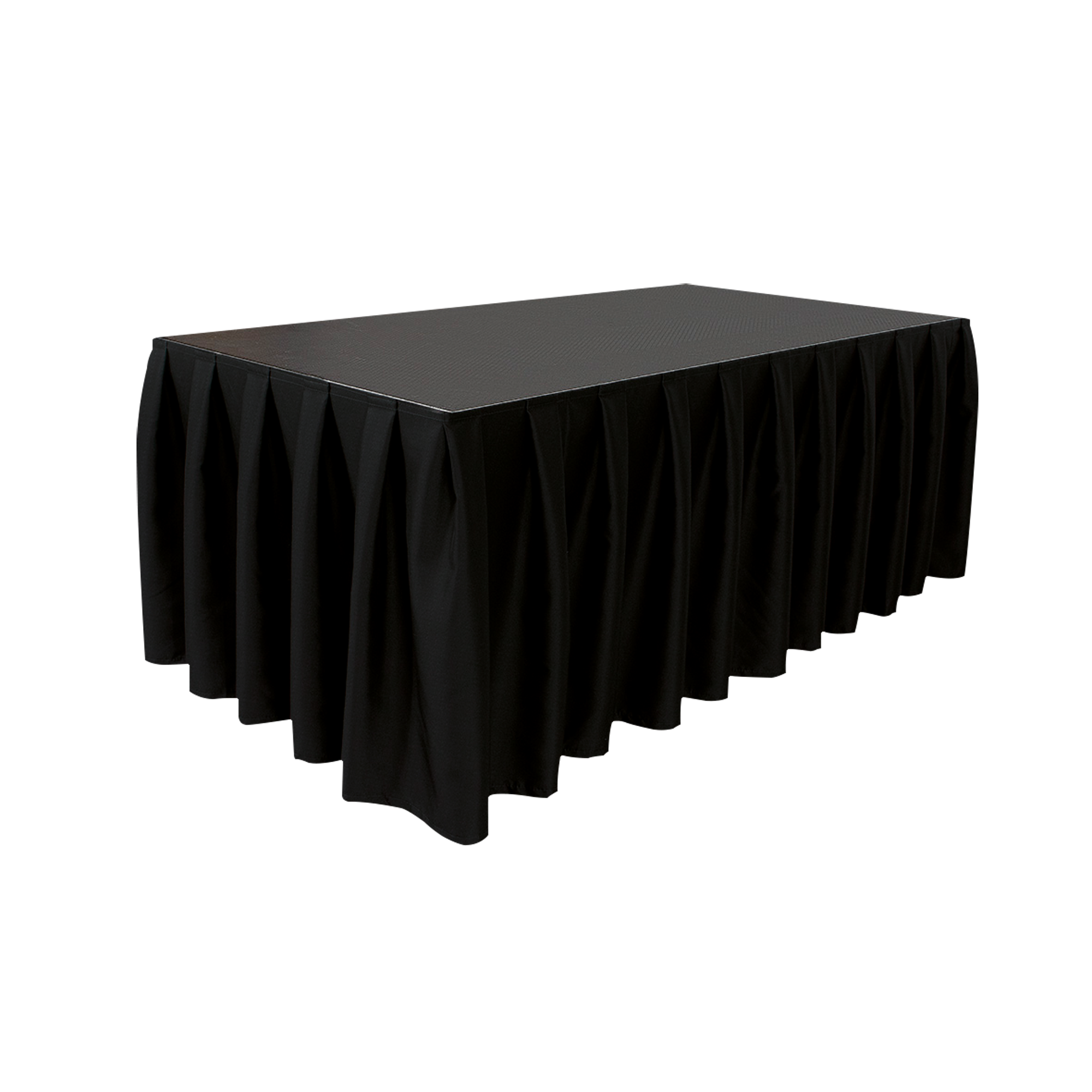 WENTEX Stage Skirt MCS 300 g/m² 0,2m Colore nero - 620 x 20 cm (L x A) - plissettato