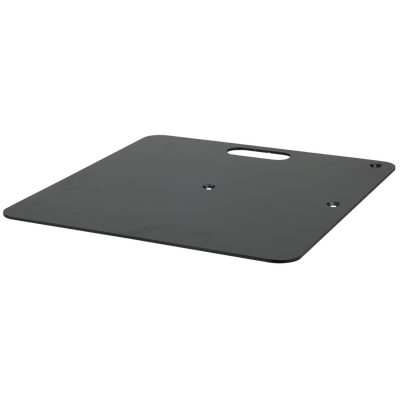 WENTEX Base Plate - Powder coated 450 x 450 mm (W x L) - 8 kg - black 450 x 450 mm (L x l) - 8 kg - nero
