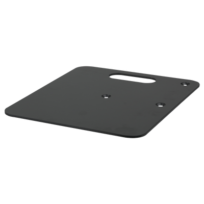 WENTEX Base Plate - Powder coated 600 x 600 mm (W x L) - 14 kg - black 600 x 600 mm (L x l) - 14 kg - nero