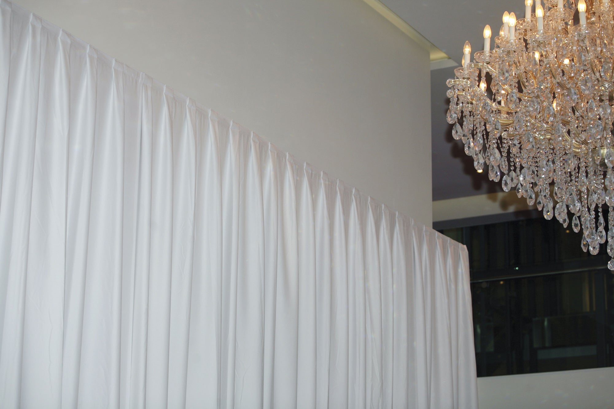 WENTEX P&D Curtain MGS 175 g/m² White - 330 x 400 cm (W x H) - pleated Colore bianco - 330 x 400 cm (L x H) - plissettato