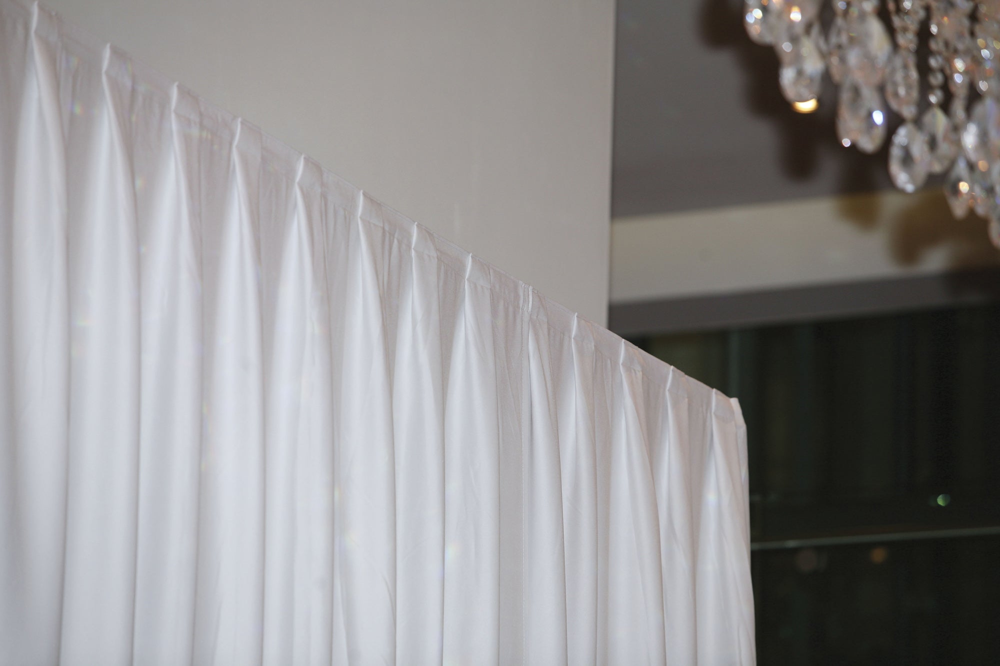 WENTEX P&D Curtain MGS 175 g/m² White - 330 x 120 cm (W x H) - pleated Colore bianco - 330 x 120 cm (L x H) - plissettato