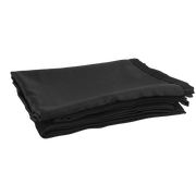 WENTEX P&D Curtain - Medium Gloss Satin Pleated, 300(w) x 180(h)cm, 165 gram/m², Black Con pieghe, 300(l) x 180(h)cm, 165 Gram/M2, Nero