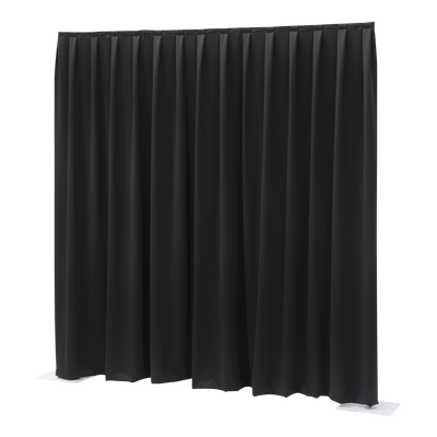 WENTEX P&D Curtain MCS 300 g/m² Black - 330 x 400 cm (W x H) - pleated Colore nero - 330 x 400 cm (L x H) - plissettato