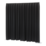 WENTEX P&D Curtain MCS 300 g/m² Black - 330 x 500 cm (W x H) - pleated Colore nero - 330 x 500 cm (L x H) - plissettato