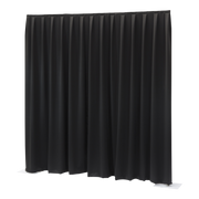 WENTEX P&D Curtain Dimout 260 g/m² Black - 330 x 400 cm (W x H) - pleated Colore nero - 330 x 400 cm (L x H) - plissettato