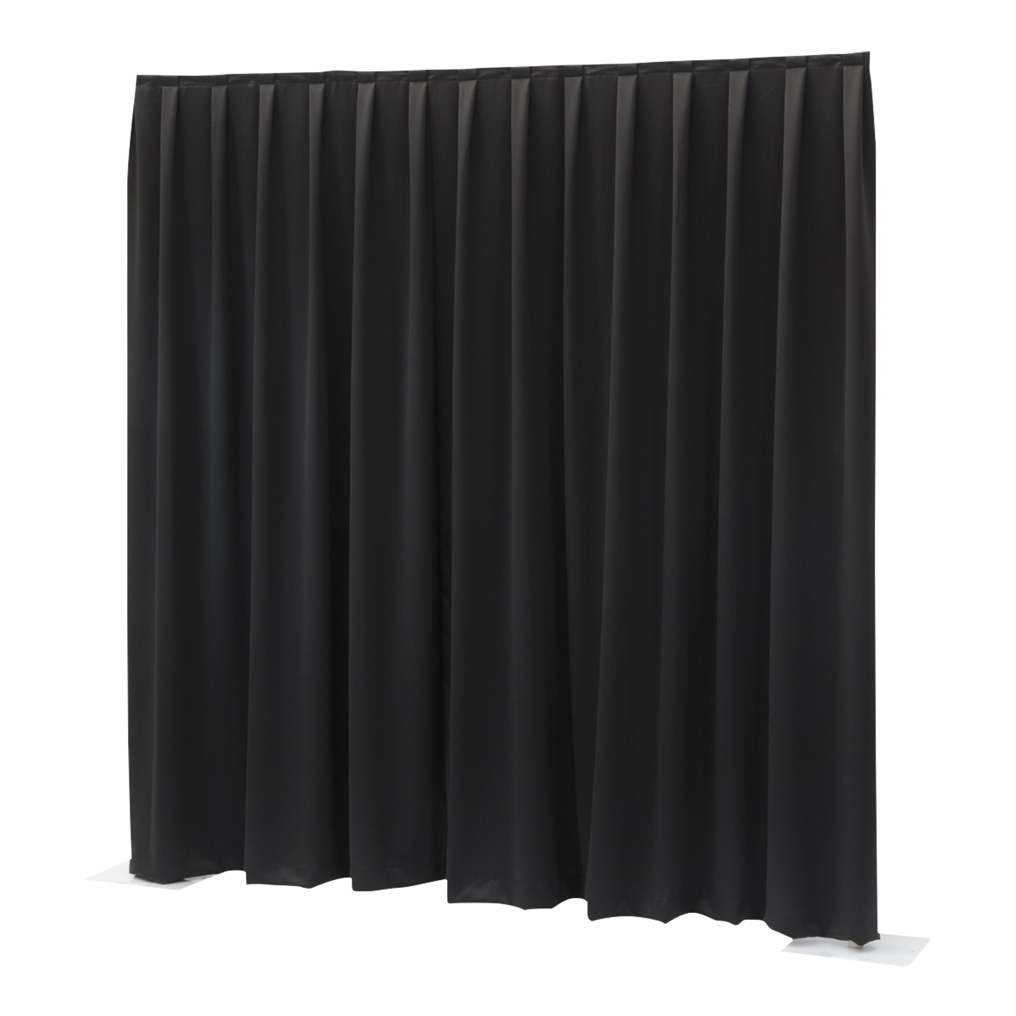 WENTEX P&D Curtain Dimout 260 g/m² Black - 330 x 400 cm (W x H) - pleated Colore nero - 330 x 400 cm (L x H) - plissettato
