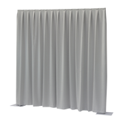 WENTEX P&D Curtain Dimout 260 g/m² Light Grey - 330 x 400 cm (W x H) - pleated Colore grigio chiaro - 330 x 400 cm (L x H) - plissettato